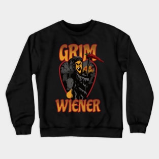 Spicy Grim Wiener and His Creepy Graveyard (plain colours) Crewneck Sweatshirt